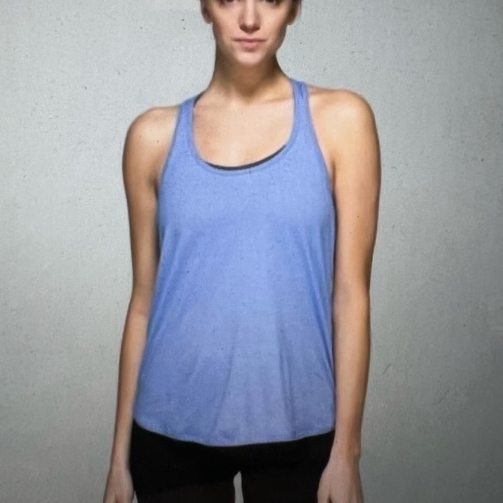 Lululemon Heathered  Lullaby  Purple 105 F Singlet Silver Tank Top Size 2